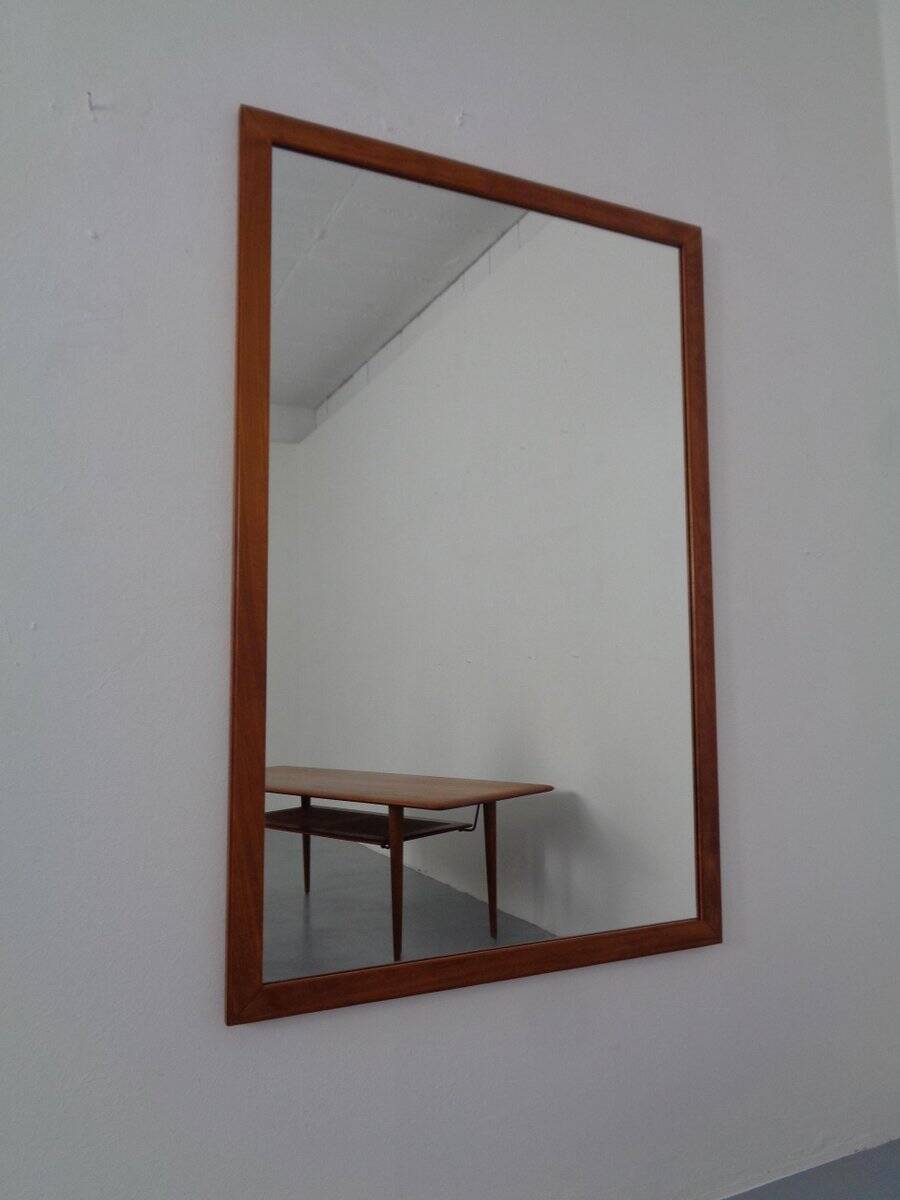 Large Danish No 368 Mirror in Teak by Aksel Kjersgaard, 1960s