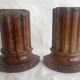Genuine Red Alabaster Marble Italian Bookend Column Shaped Pair