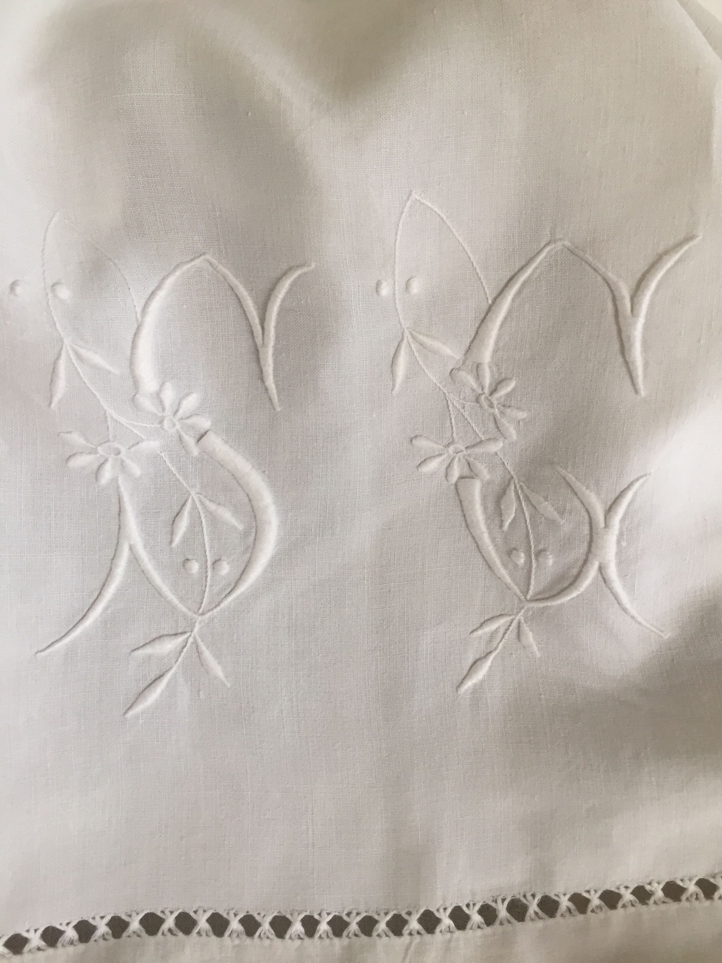 One of the sheets of Lady Germaine's kit, monogram