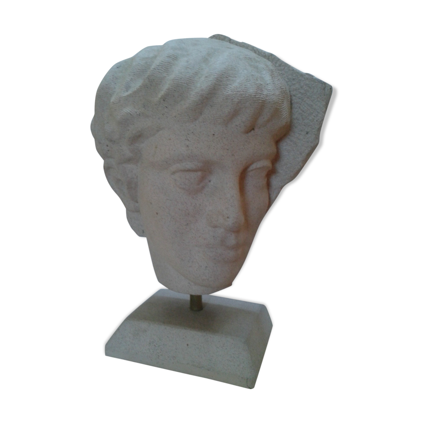 Ephebe head in sandstone