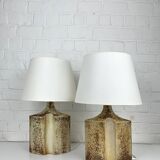 Pair of Haico Nitzsche ceramic table lamps for Soholm, Denmark