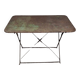 Table de jardin pliante bistrot fer vintage début XXe