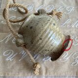 Pot vase with handles pyrite stoneware Truchon Corsica
