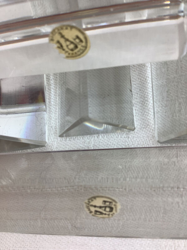 15 porte couteau anciens en cristal baccarat