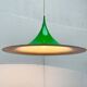 Semi-model tulip pendant lamp green space Danish mid-century by Claus Bondrup and Torsten Thorup for Fog & Mørup, 1960s, set of 2