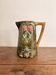 Ancien Pichet Carafe Faïence Céramique Barbotine Onnaing Vert Rose Fleurs