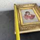 Old Table XIX Portrait of a Woman in Traditional Costume - Signed Célest