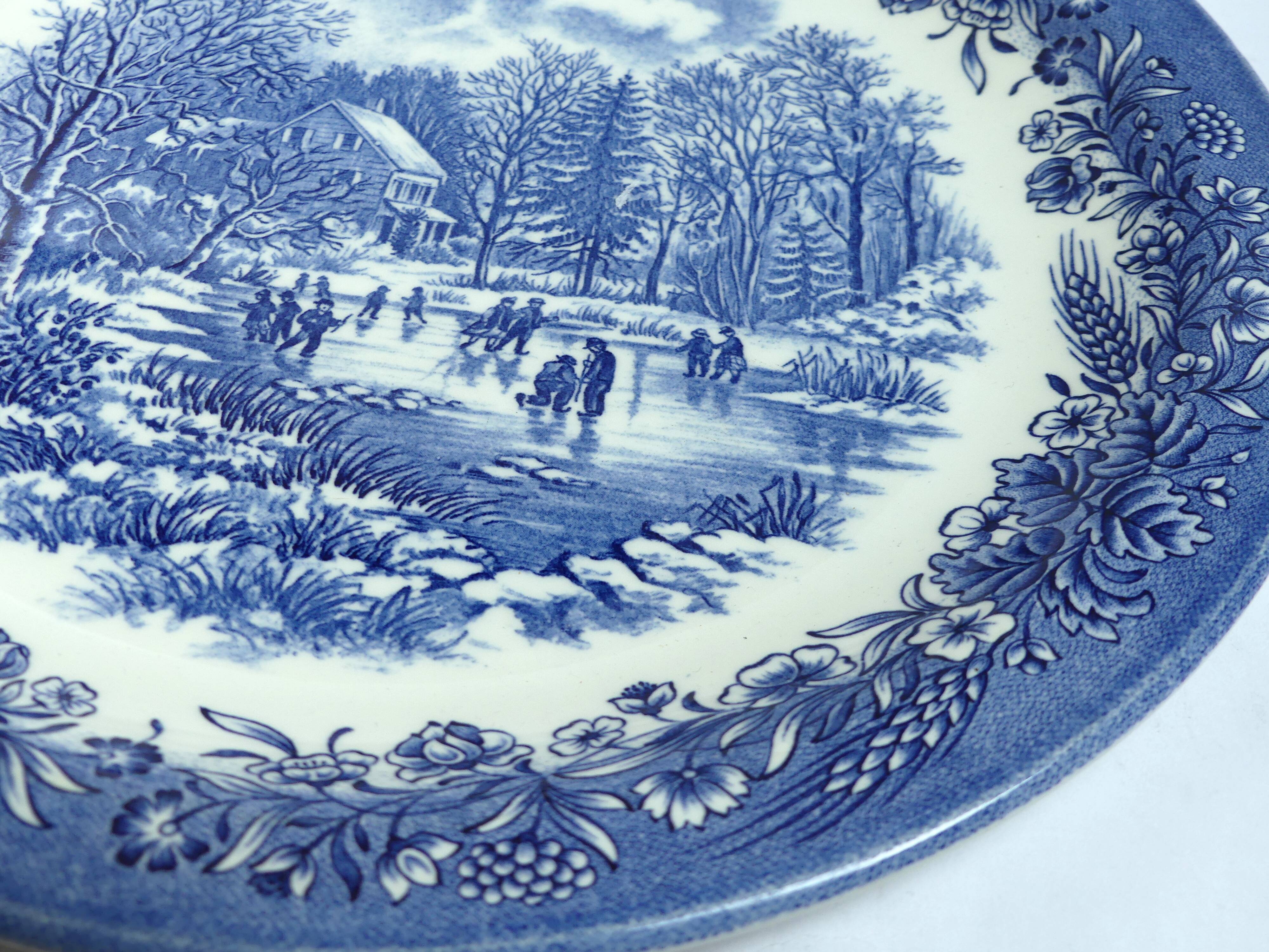 Round plate by Churchill in English porcelain.