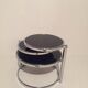 3-plate swivel coffee table in 1970s glass and chrome