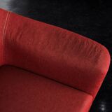 Vintage Mid-Century Scandinavian Modern 3-Seater Red Sofa