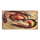 Abstract composition painting, mixed media, signed, dated 1979