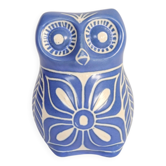 Midcentury ceramic owl figurine, Pablo Zabal, Chile, 1970s.