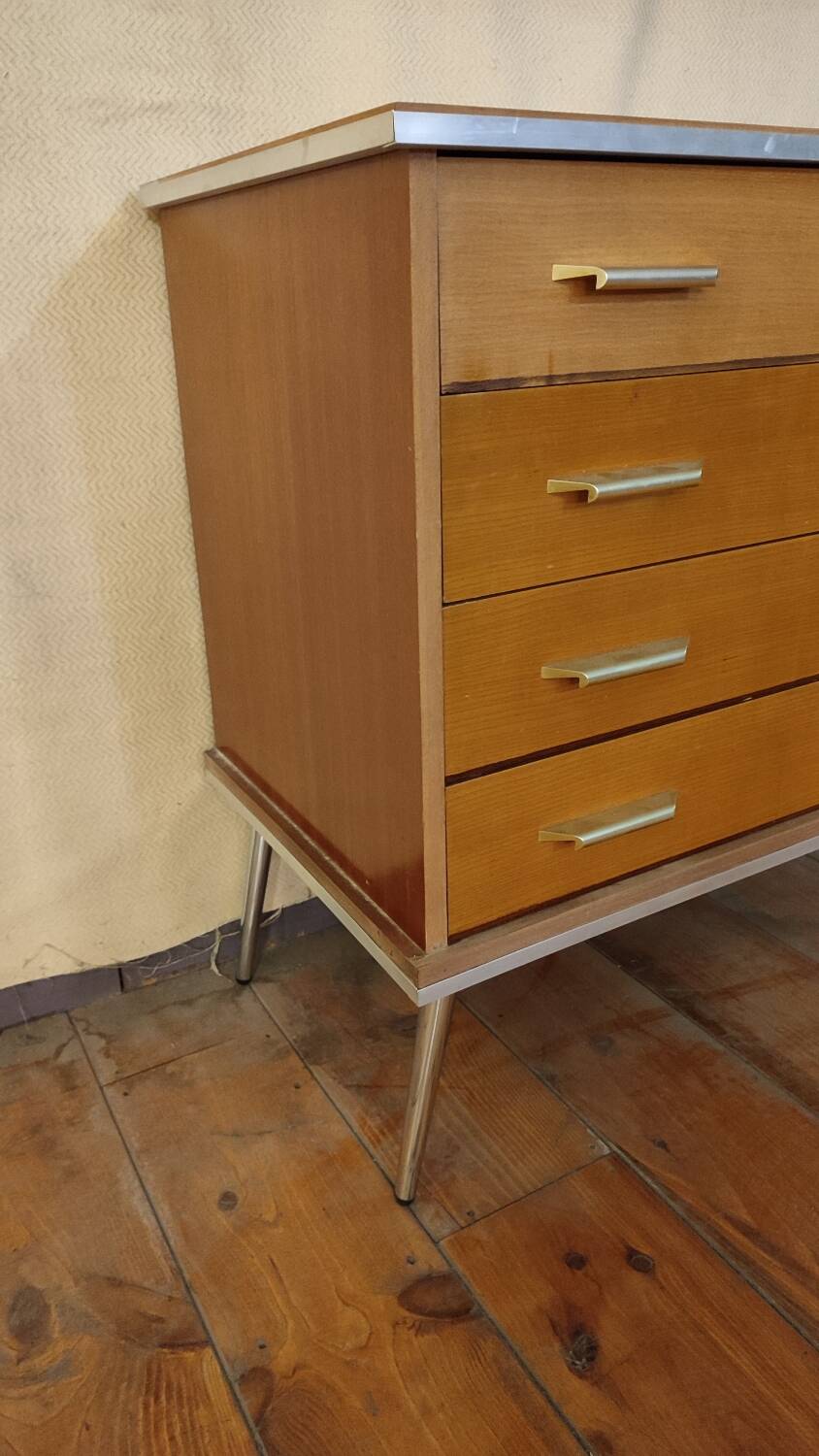 Commode 4 tiroirs années 1960