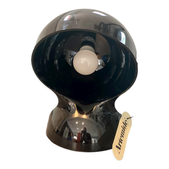 Black ABS plastic table lamp, model "Dalu", by Vico Magistretti