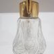 Carafe, transparent crystal, gilded brass, Germany, 1950s