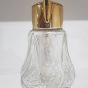 Carafe, cristal transparent, laiton doré, Allemagne, années 50