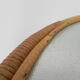 Bamboo coffee table with round glass top
