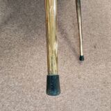 Table basse laiton et simili cuir