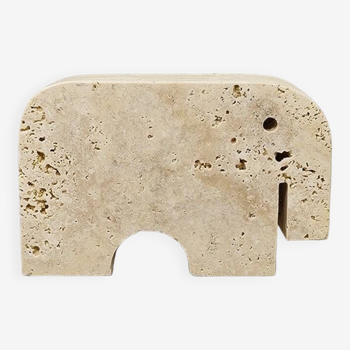 1970s Original Travertine Elephant Sculpture by Enzo Mari for F.lli Mannelli