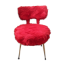 Chaise peluche vintage années 70