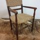 Wood armchair and braided rope