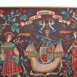 Vintage tapestry in the style of the Middle Ages