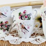 Set of 6 porcelain coffee cups