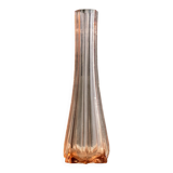 Large pink glass bud vase, H37 D18A