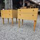 Pair of Scandinavian oak bedside tables from the 1960s.