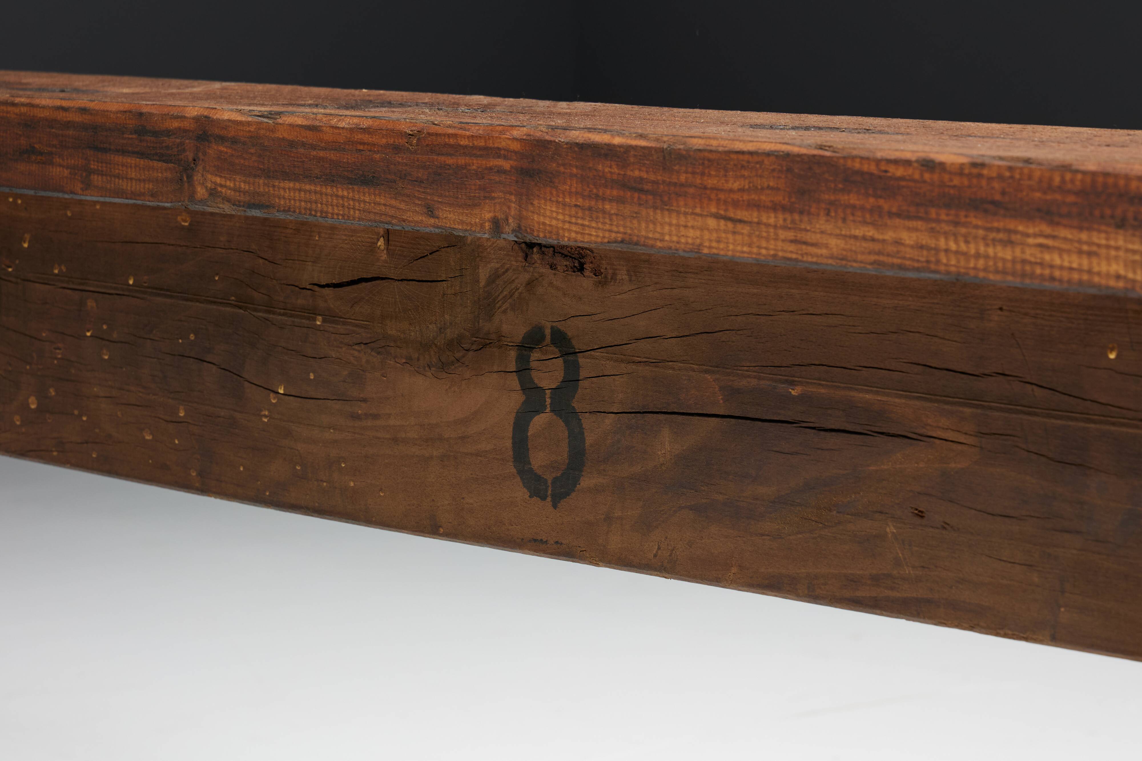 Brutalist Folk Art Benches, France, 19th Century