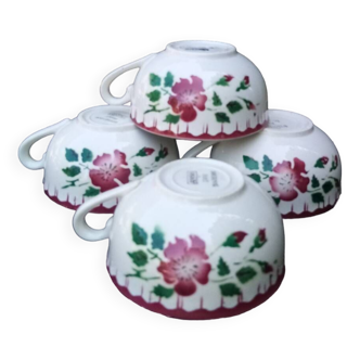 Tasses porcelaines Sarreguemines Epernay