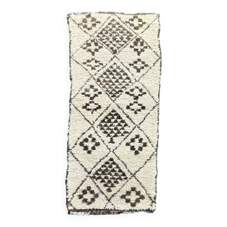 Beni Ouarain Moroccan Berber Rug, 75x180 cm