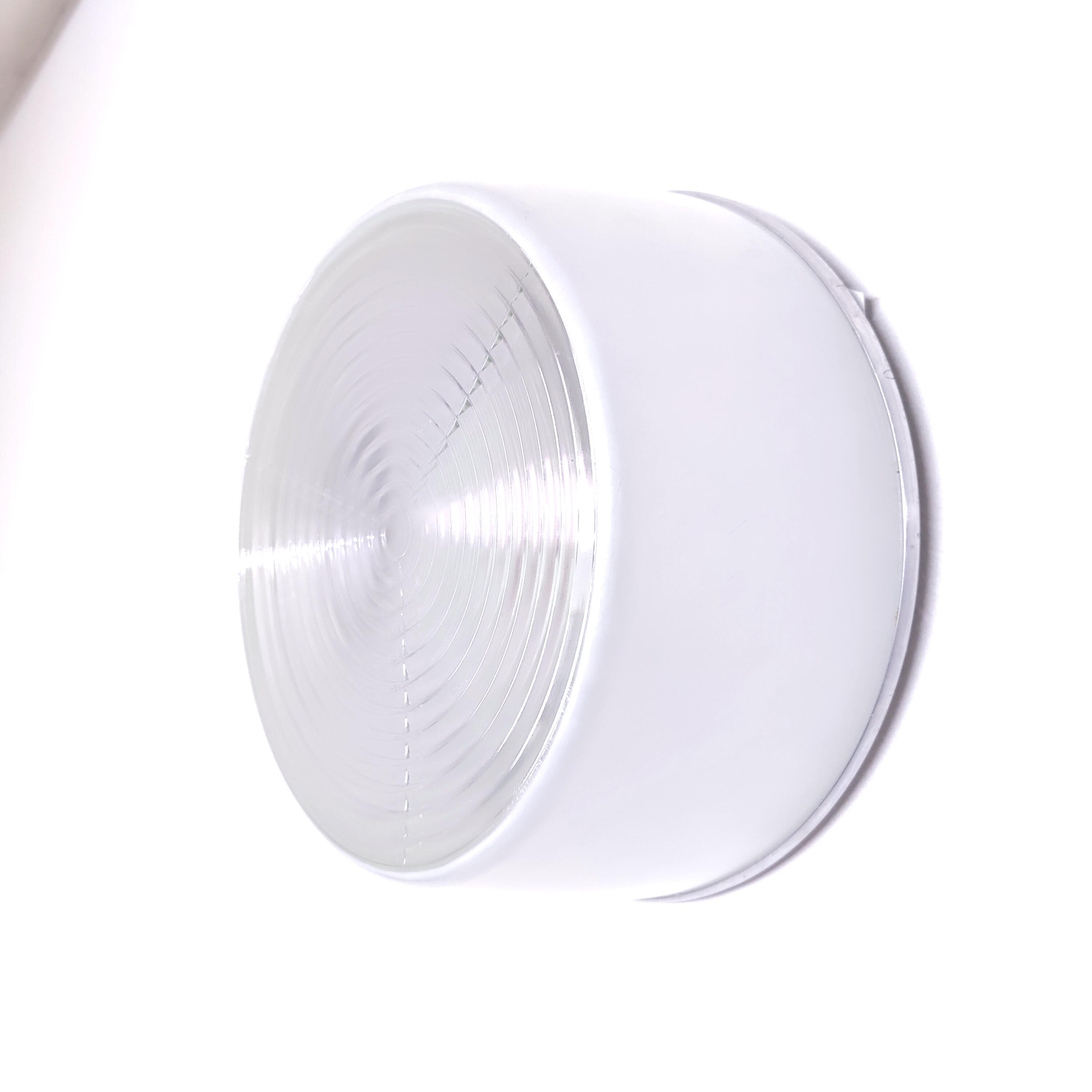 Ceiling lamp or wall lamp Holophane white opaline glass 1970 diameter 30cm