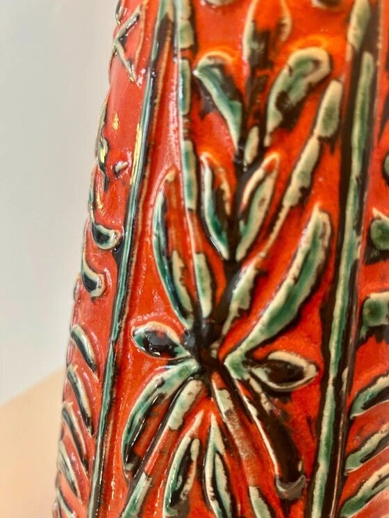 Atmospheric table lamp upcycled from Übelacker ceramic vase.