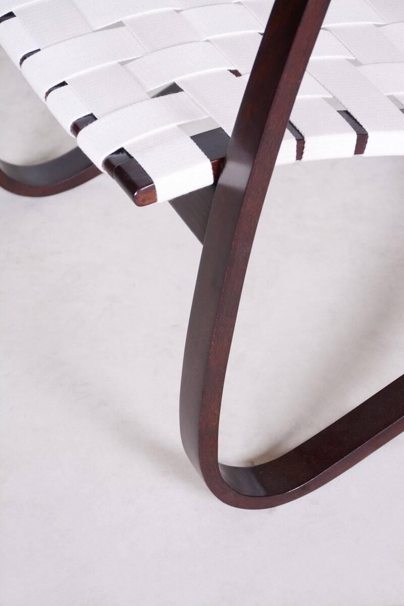 Vintage Art Deco Armchair in Beech by Jan Vaněk, Czech, 1930s