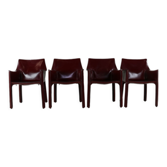 Chaises 413 par Mario Bellini pour Cassina Italie