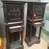 Pair of Gothic credenzas