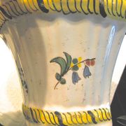 Vase bouquetiere faience enamelled of la Rochelle - XVIIIth century