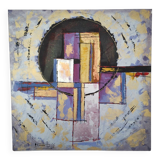 Abstract oil painting on canvas