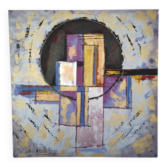 Abstract oil painting on canvas