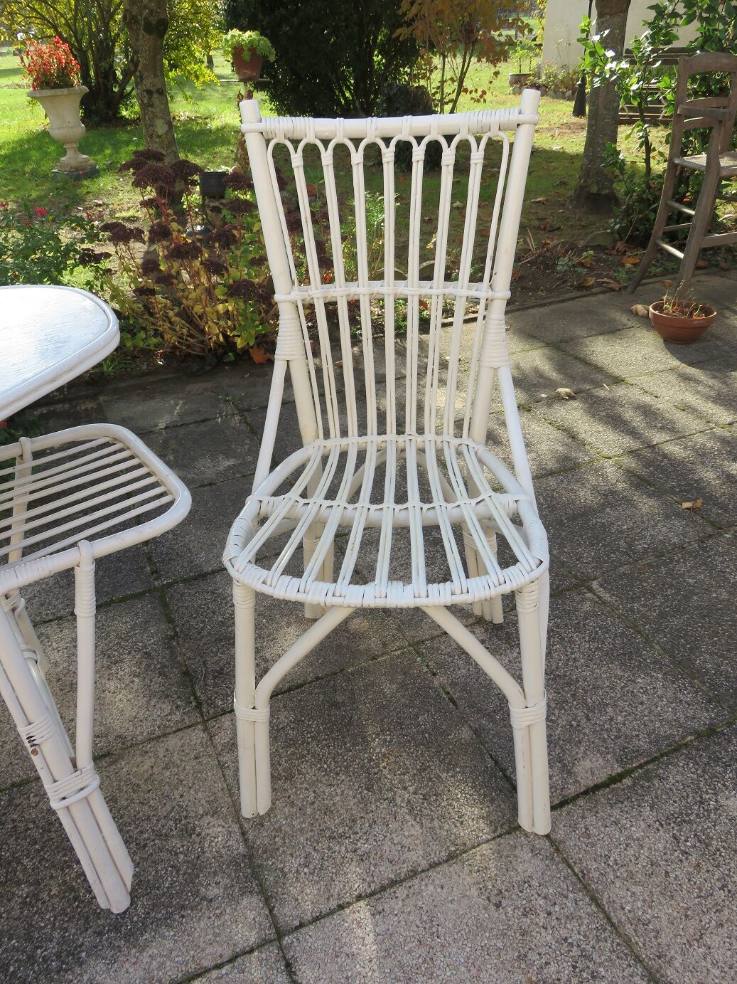 Bureau rotin et sa chaise