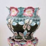 Art Nouveau ceramic vase with column, Italy early 20th century