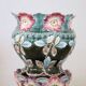 Art Nouveau ceramic vase with column, Italy early 20th century