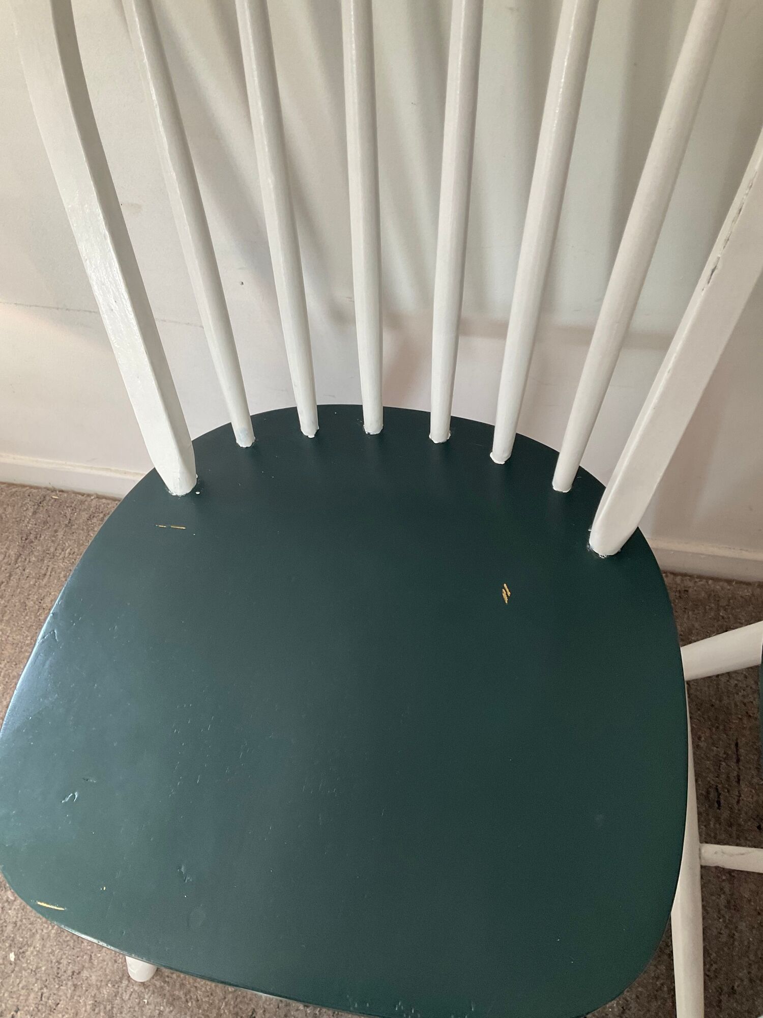 Series of 4 Scandinavian wooden chairs 60s-70s