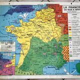 school map Librairie Armand Colin Reinhart and Wagret La France from 1939 to 1945 / 2nd GM 1970