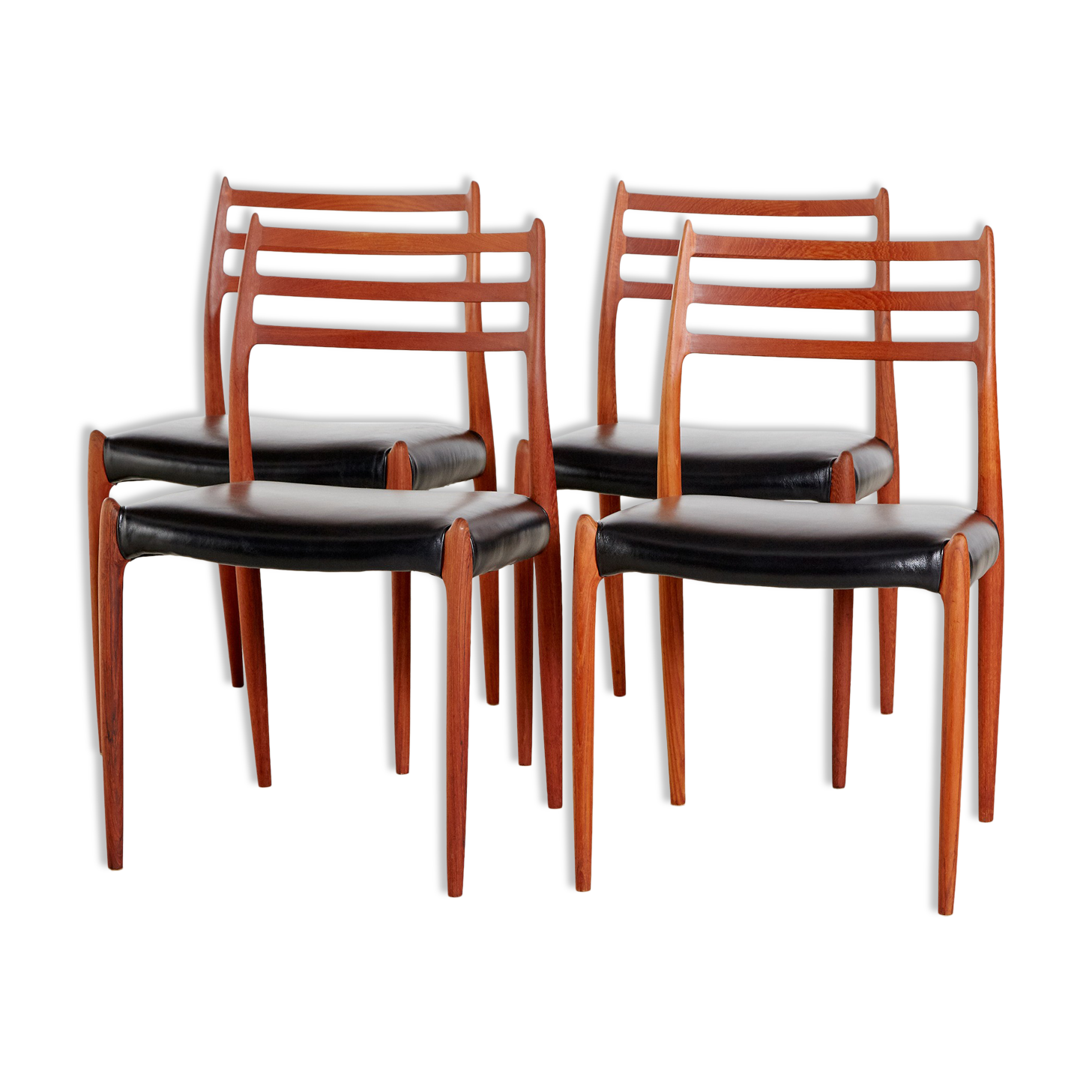 Model 78 dining chairs by Niels O. Møller for J.L. Møllers
