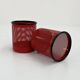 Red metal waste paper basket by R.Barbieri & R. Marianelli for Rexite, 1980