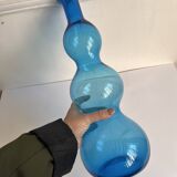 Blue blown glass vase