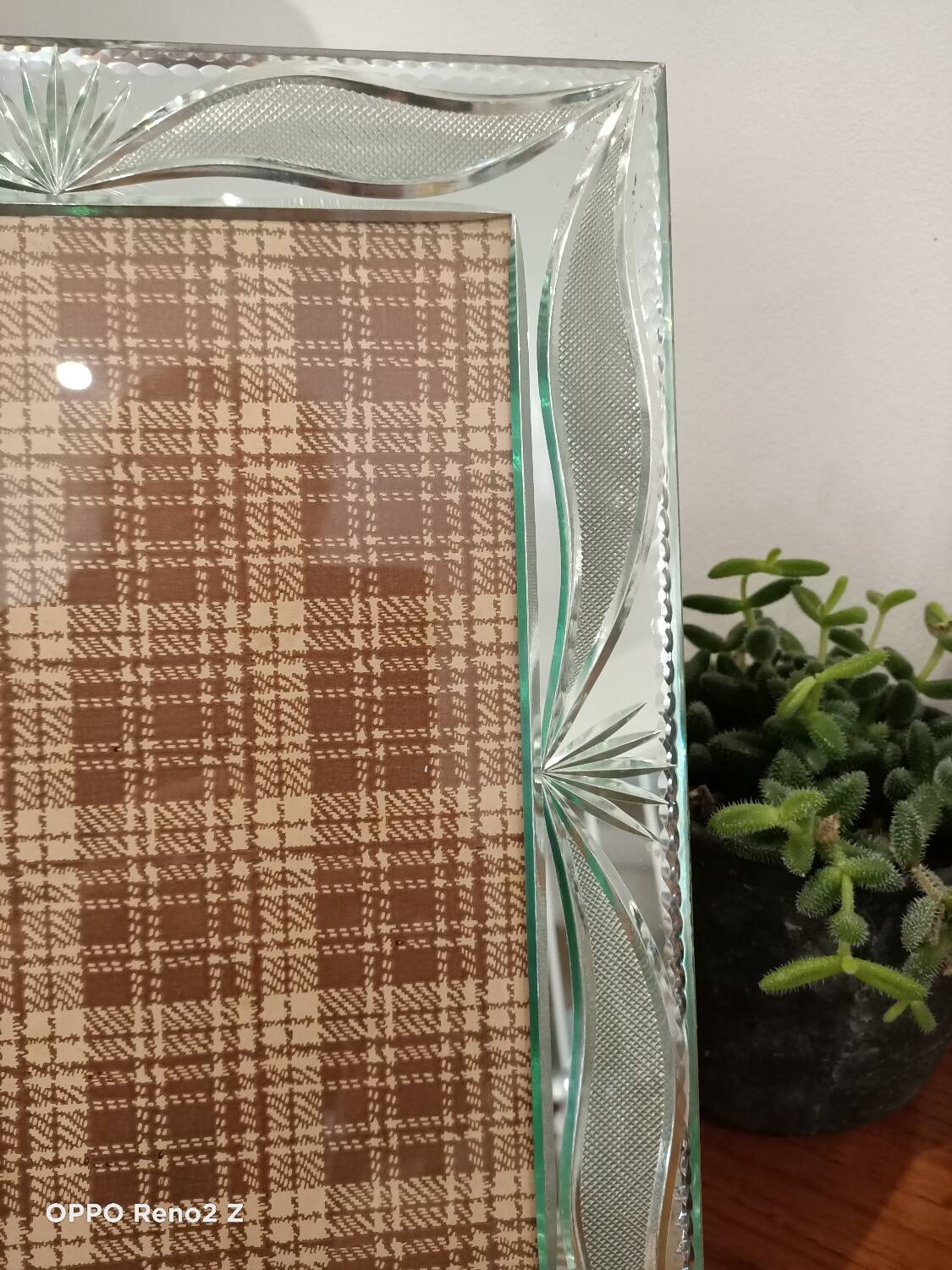 Large chiseled mirror photo frame
