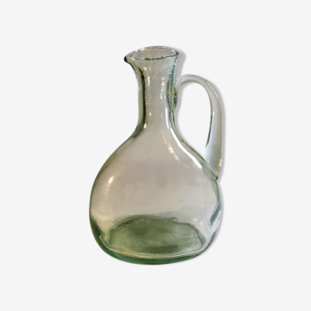 Thick glass pitcher